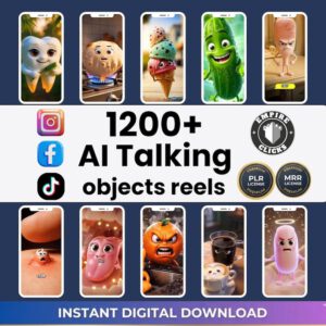 1200+ AI Talking Videos That Go Viral 🚀 Faceless Reels Bundle for TikTok, Reels & Shorts