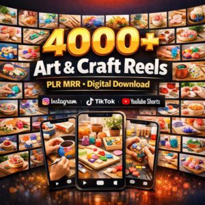 4000+ Viral DIY Art & Craft Reels | PLR + MRR Ready-to-Use Content for TikTok, Instagram & YouTube