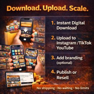 4000+ Viral DIY Art & Craft Reels | PLR + MRR Ready-to-Use Content for TikTok, Instagram & YouTube