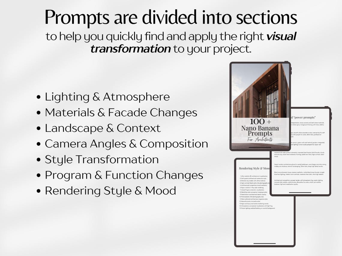 Nano Banana Prompts for Architects | AI Rendering Prompts, Architecture Templates & Design Guide - Image 7