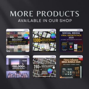 Ultimate 7500+ Digital Planner Bundle | Canva Editable PLR Templates with Full Resell Rights (Fitness, Business, Wellness & Mindset)