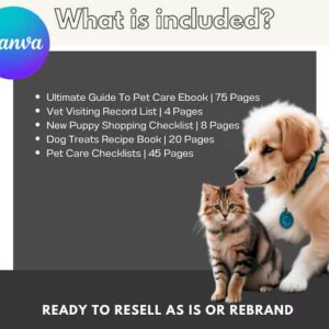 🐾 Ultimate Pet Care Planner Bundle (PLR + MRR) | Editable Digital Download