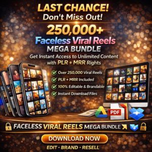 250,000+ Viral Reels Mega Pack (PLR/MRR) | Done-for-You Faceless Content for Instagram, TikTok & YouTube Shorts