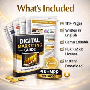 111-Page Make Money Online eBook | Canva Editable | PLR + MRR Resell Rights | Start Earning Passive Income Today