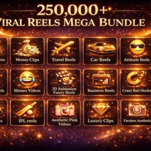 250,000+ Viral Reels Mega Pack 💥 Faceless Content (PLR/MRR) for TikTok, IG Reels & YouTube Shorts