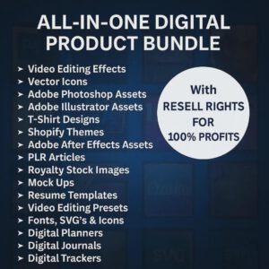 All-in-One 75M+ Digital Products Mega Bundle: PLR, MRR, eBooks & Templates (Instant Download)