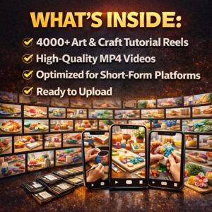 4000+ Viral DIY Art & Craft Reels | PLR + MRR Ready-to-Use Content for TikTok, Instagram & YouTube